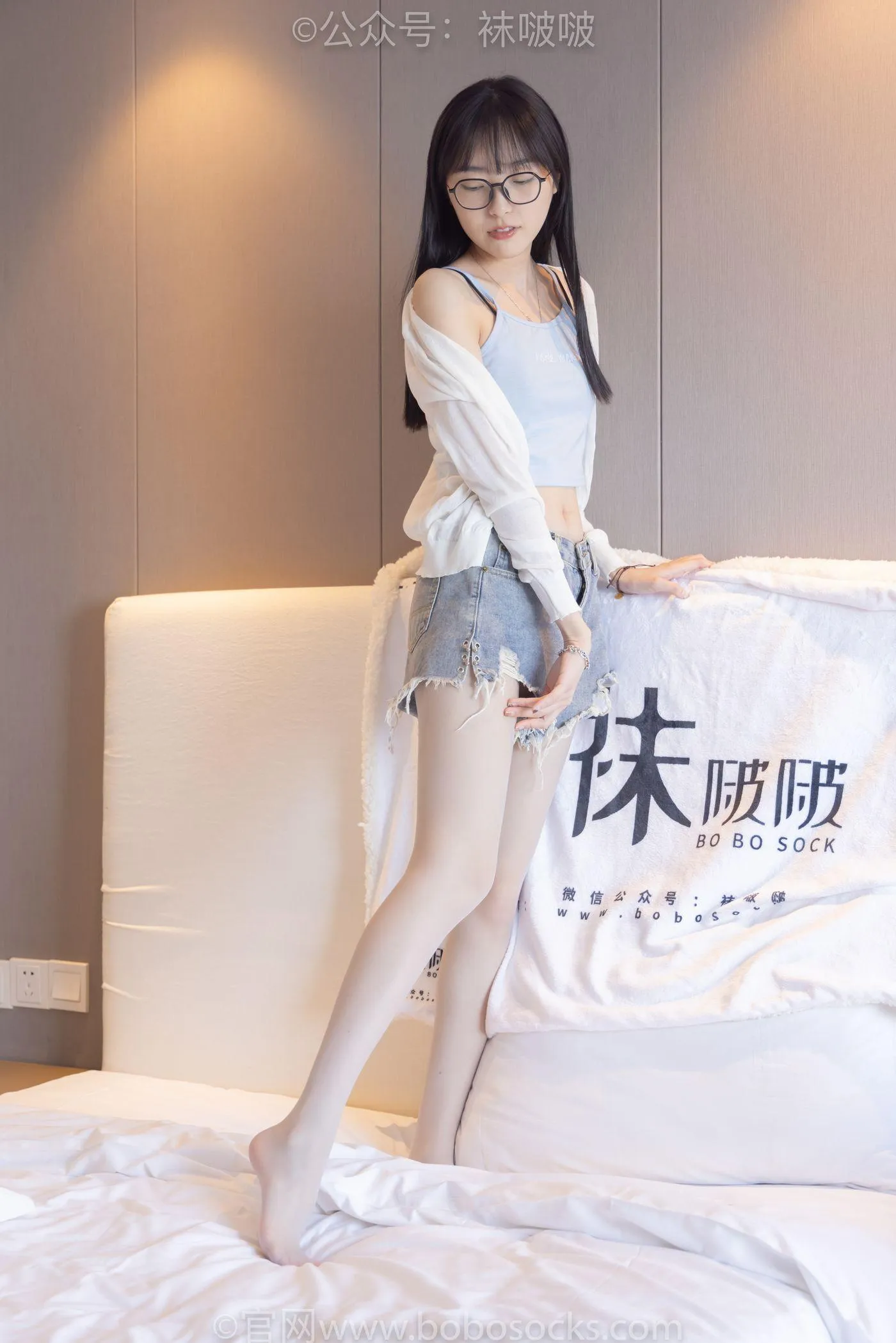 [BoBoSocks袜啵啵]NO.083 稚予-高跟鞋、凉鞋、白丝、裸足涂白色指甲油剧情 [140P]插图4